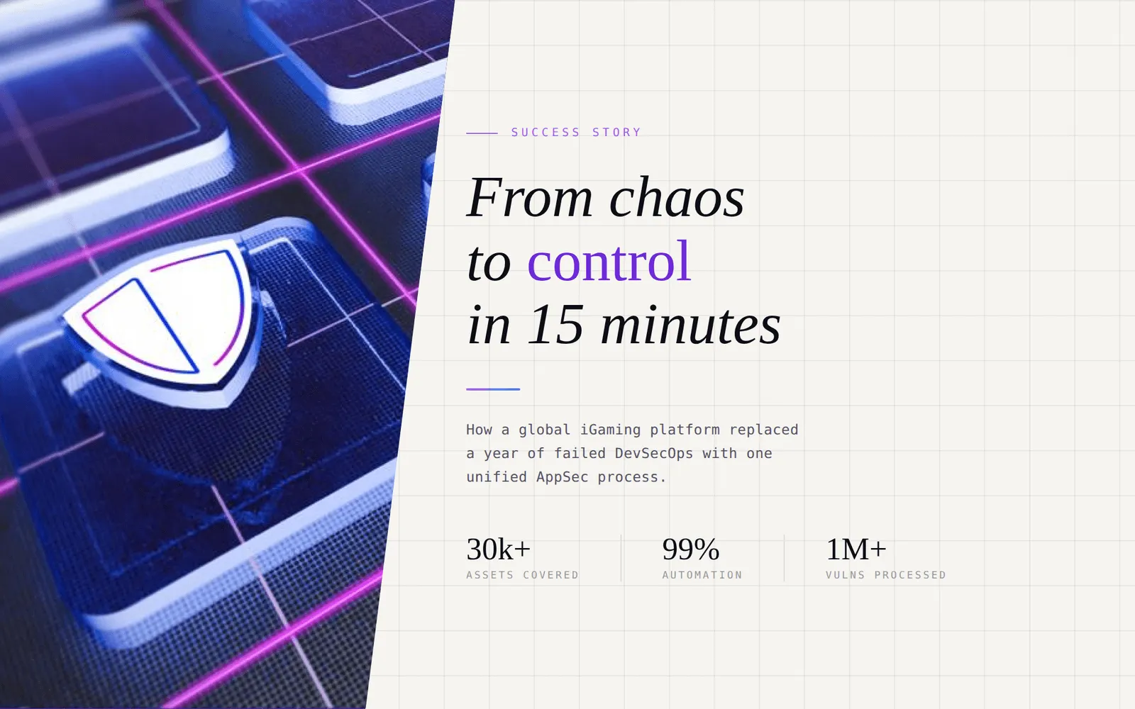 Success Story Whitespots: How iGaming Platform Scaled AppSec from 80 Assets/Year to 30k+ in 15 Minutes