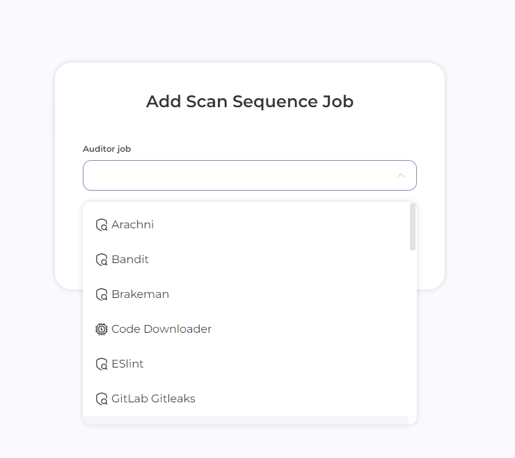 Select a scanner job from the list