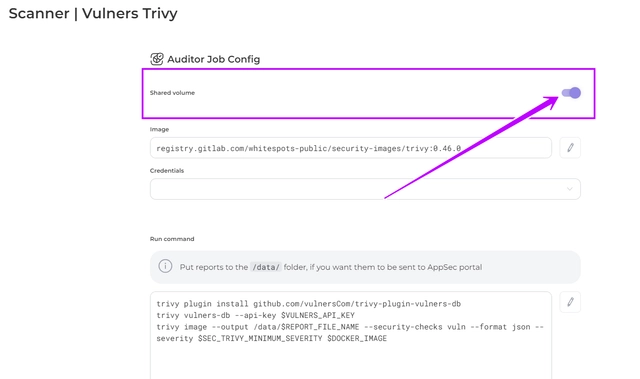 Auditor Job Config - Docs - Whitespots.io