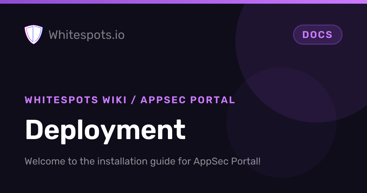 📥 Deployment - Docs - Whitespots.io